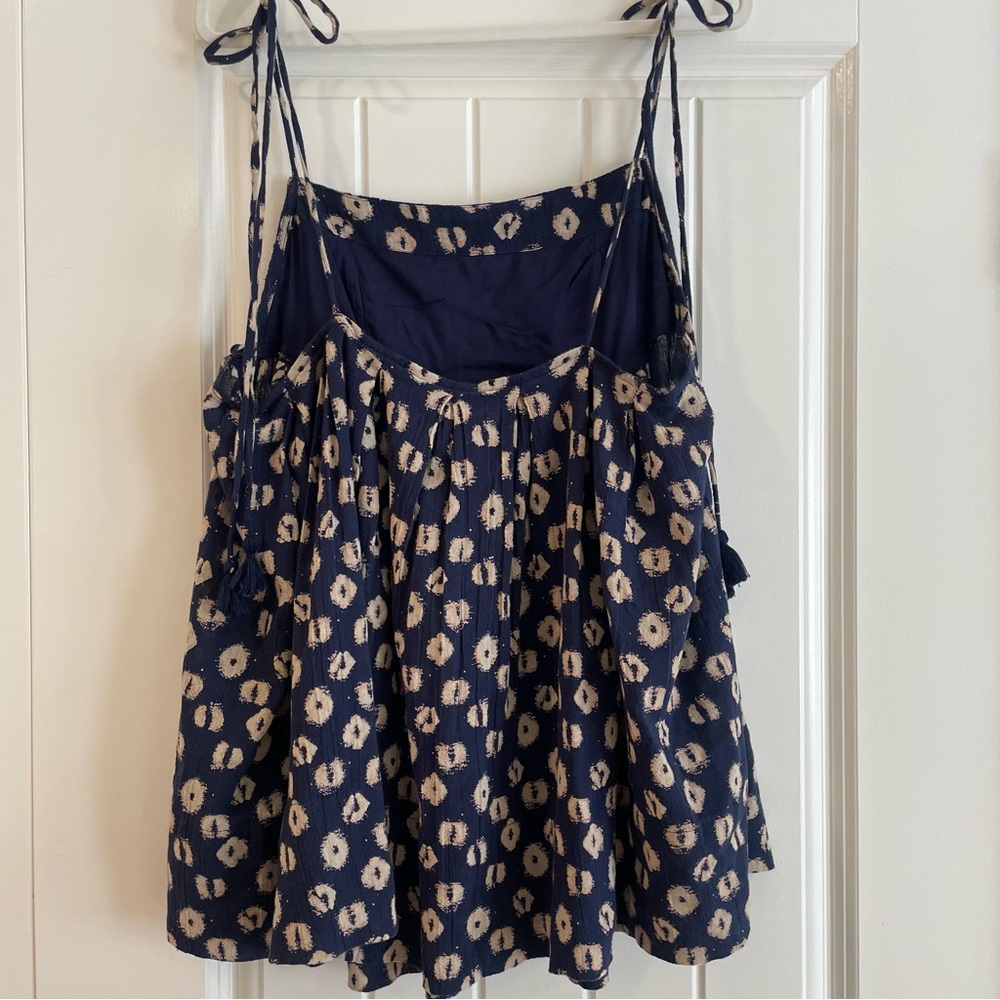 $109 Retail NWT Women’s Free People Molly Sleeveless Cotton Tunic Indigo - Small - Picture 5 of 9